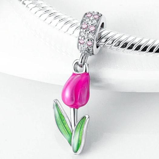 Spring Charm 925 Silver Beads Flower Butterfly Beetle Pendant Fit Bracelet Necklace DIY Lady Jewelry Gift