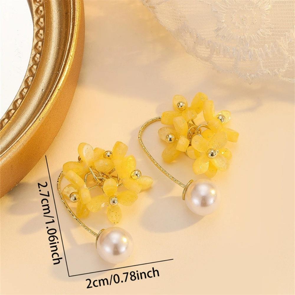 New women s beach style summer flower earrings, sweet Korean fashion jewelry, Mori Girl elegant pendant