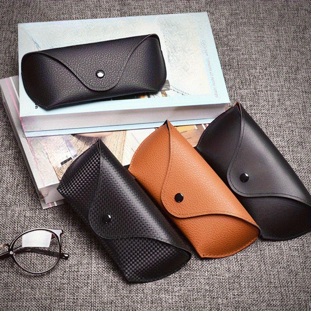 Zipper Sunglasses Case High Quality Black PU Leather Protective Glasses Box