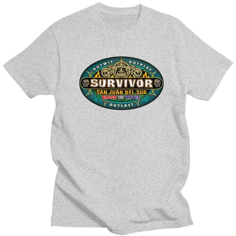 Custom Adventure Game TV Show Survivor Tshirt for Men Short Sleeves Casual T Shirt Cool Tshirt Loose Fit Pure Cotton Tee Gift