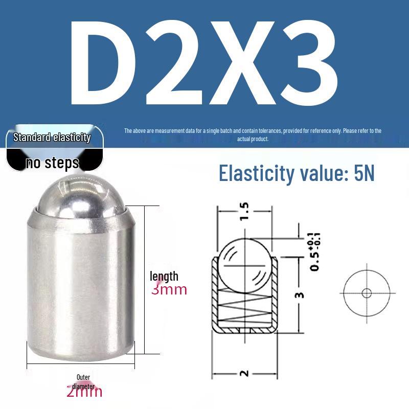 304 Stainless Steel Spring-Loaded Ball Plunger with Limit Screw