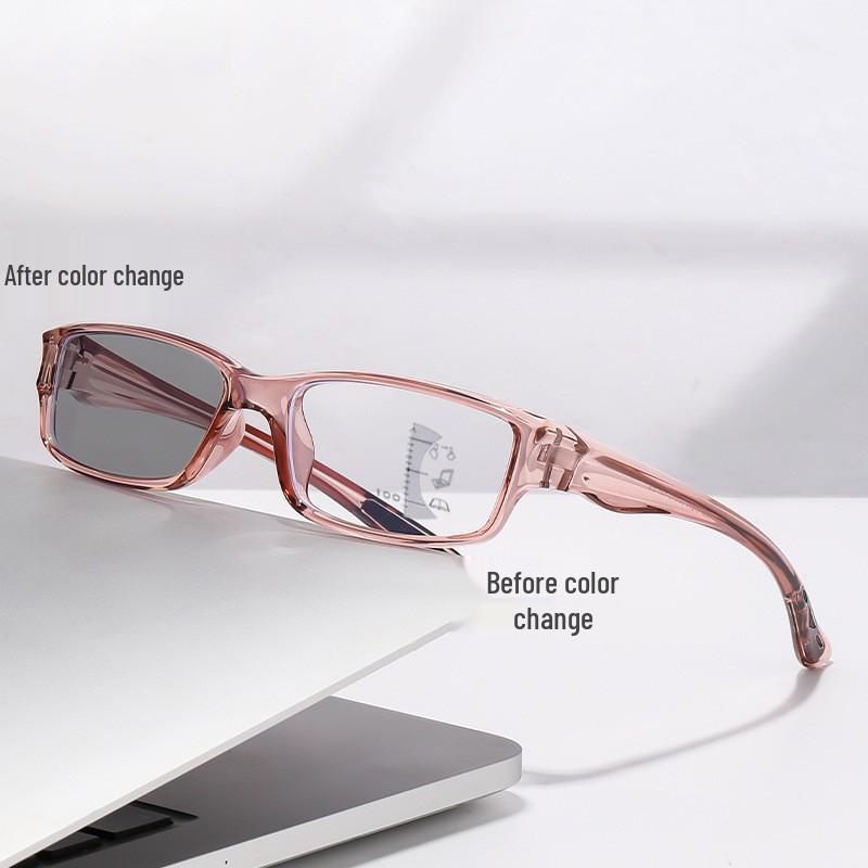 

Сверхлегкие мультифокальные фотохромные очки для чтения с защитой от синего света для использования на расстоянии и вблизи - Спортивный уличный стиль