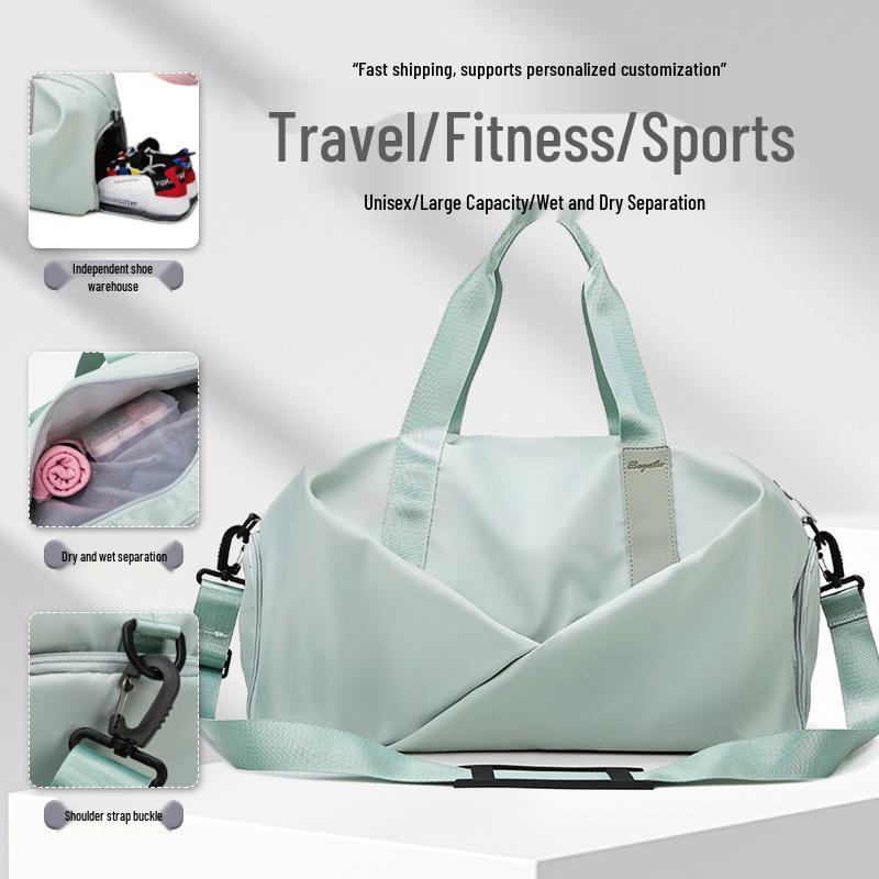 Women's Large Capacity Travel Tote: Carry-on, Luggage Storage, Sports, Fitness, Casual Travel Bag