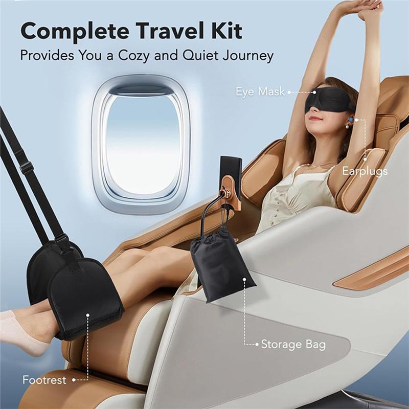 Good-Foot Relaxing Hammock Adjustable Airplane Foot Hammock For Office Travel Relaxing Under-Desk Resting Foot Hammock