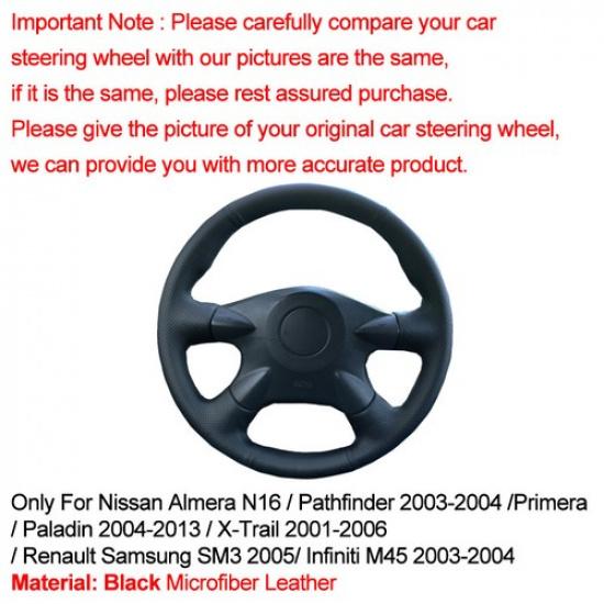 Car Steering Wheel Cover For Nissan Almera N16 Pathfinder Primera Paladin