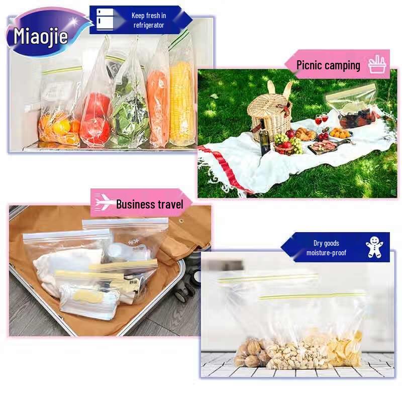 Miaojie Stand-Up Zipper Storage Bags