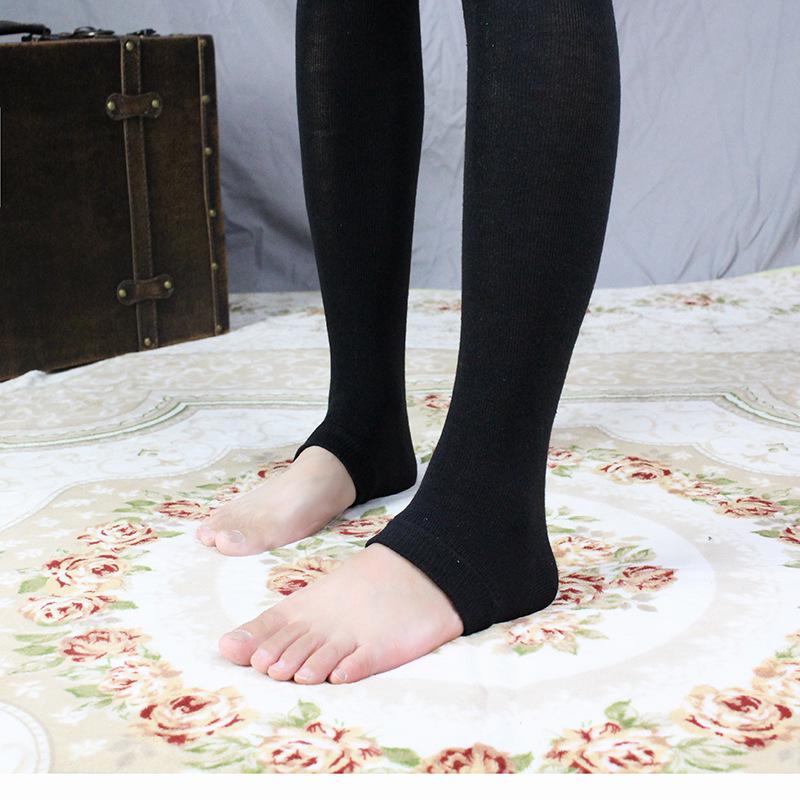 Japanese Three-Stripe Over-the-Knee Dance Socks - Thick, Black & White, Perfect for Autumn & Winter Sports or Students