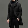 Men's Casual 90% White Duck Down Hooded Jacket - 2025 Winter Middle-aged Business Outerwear