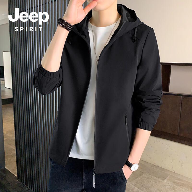 JEEP SPIRIT Men's Hooded Business Casual Jacket 1208