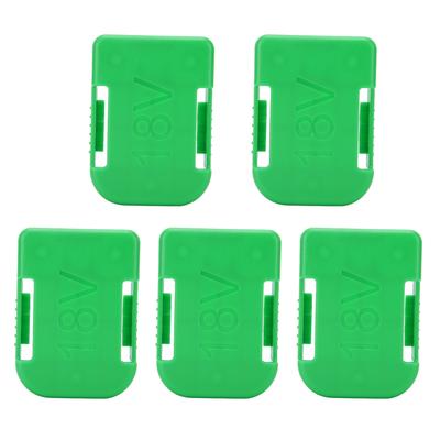 5 pezzi doppio utilizzo 18V porta batteria slot supporti batteria per MakitaBosch verde