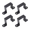 4pcs 4x4 Inch Strap Post Ties Heavy Duty Deck Fence Brackets Carbon Steel Gazebo Mounting Brackets U Shaped