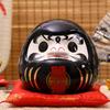 7.5 inch Japanese Ceramic Daruma Doll Lucky Charm Feng Shui Zen Ornament Centerpiece Money Box Home Desktop Decoration