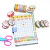 YUBX Masking Tape Cute Cartoon Washi Paper Bright Perfect for DIY Gift and 16-Piece Set Patterns, Tape, Colors, Crafts, Journals, Planners,
