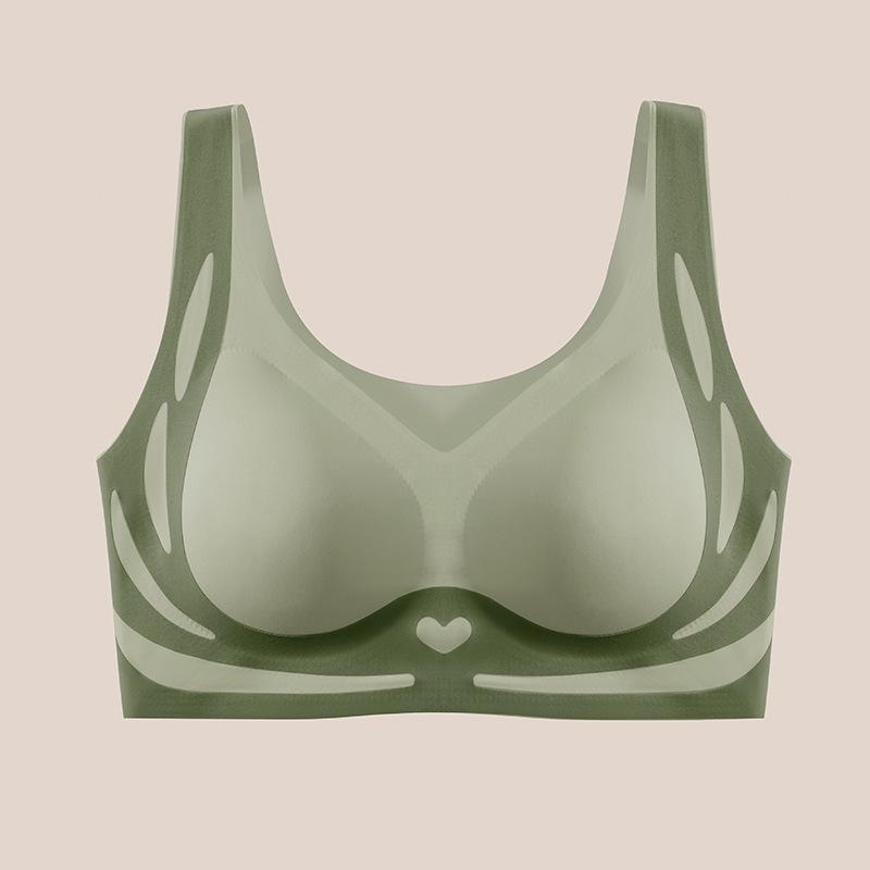 Women's Seamless Bras Gathering Push-Up Breasts Bra No Steel Ring Lifting Breathable Underwear