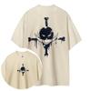 Japanese Anime ONE PIECE Luffy Sauron Peripheral Printed Cotton T-shirt Summer Men's and Women's Tops Short Sleeves Ins