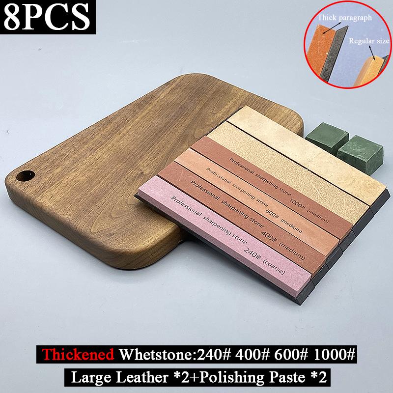 60-3000# Thickened Whetstone Sharpener Kitchen Sharpening System Quick Professional Household Knife Sharpening Stone Apex Tools