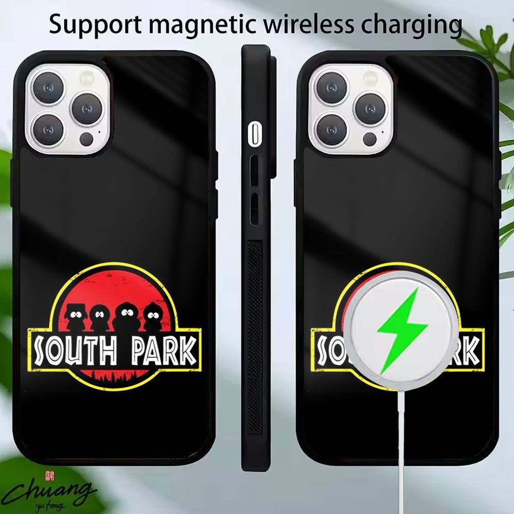 Cartoon Funny S-South-P-Park Phone Case For iPhone 14,16,15,13,17,12,Plus,Pro,Max Magnetic For Magsafe Frosted Cover