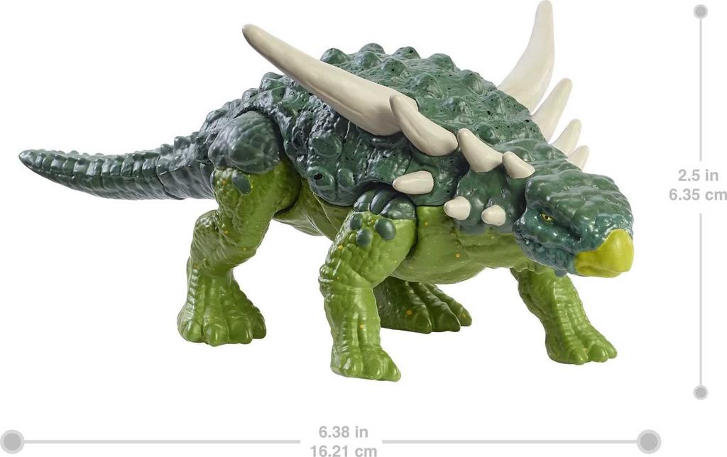 Mattel Jurassic World Realistic Mini Action Figure Sauropelta 4 and HBY67 [Dinosaur Toy] [Ages Up]