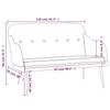 Dark Grey Bench 110 x 76 x 80 cm Fabric