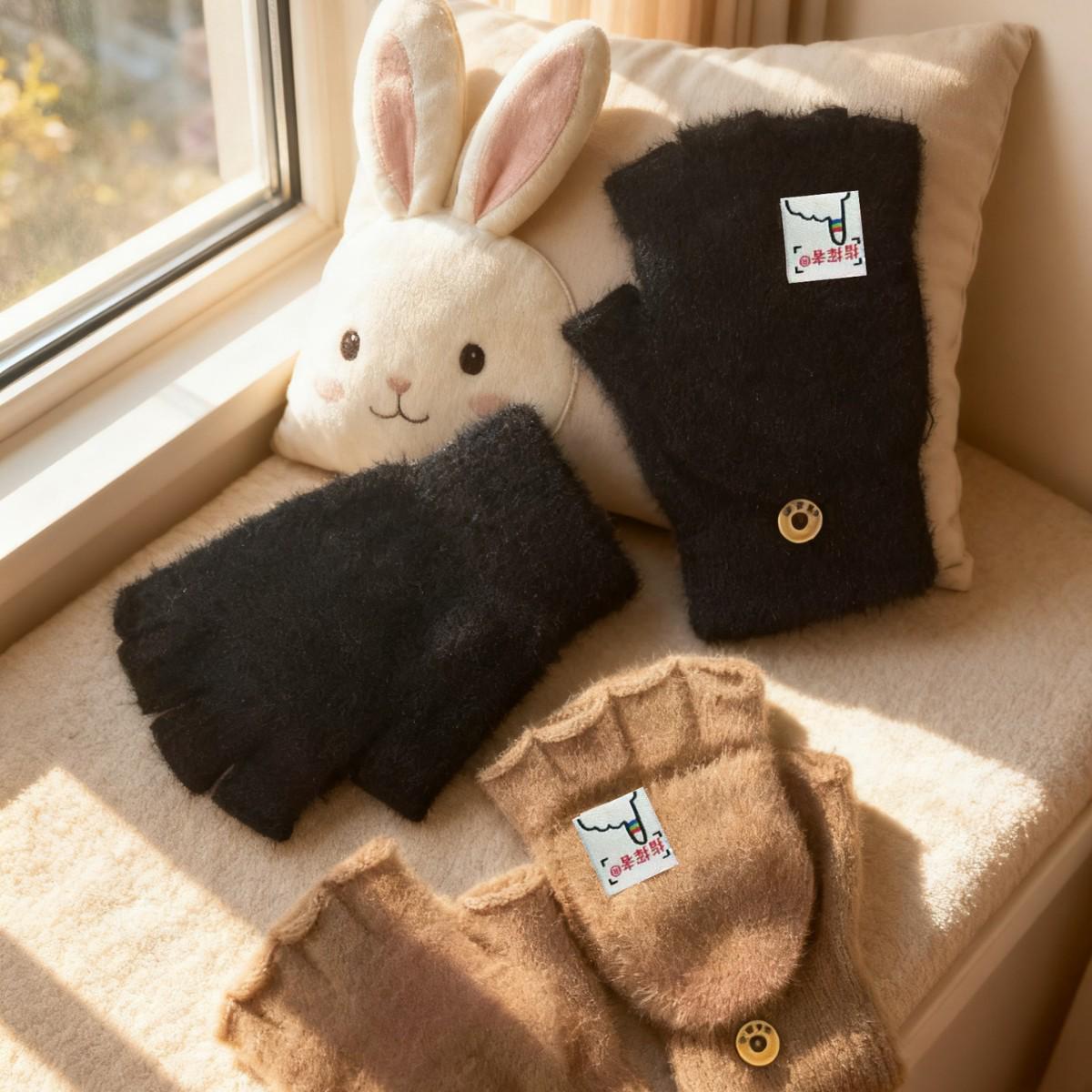 

Новое поступление: Милые женские зимние варежки-митенки с флисовой подкладкой - Полупалые, Теплые и Утолщенные для холодной погоды