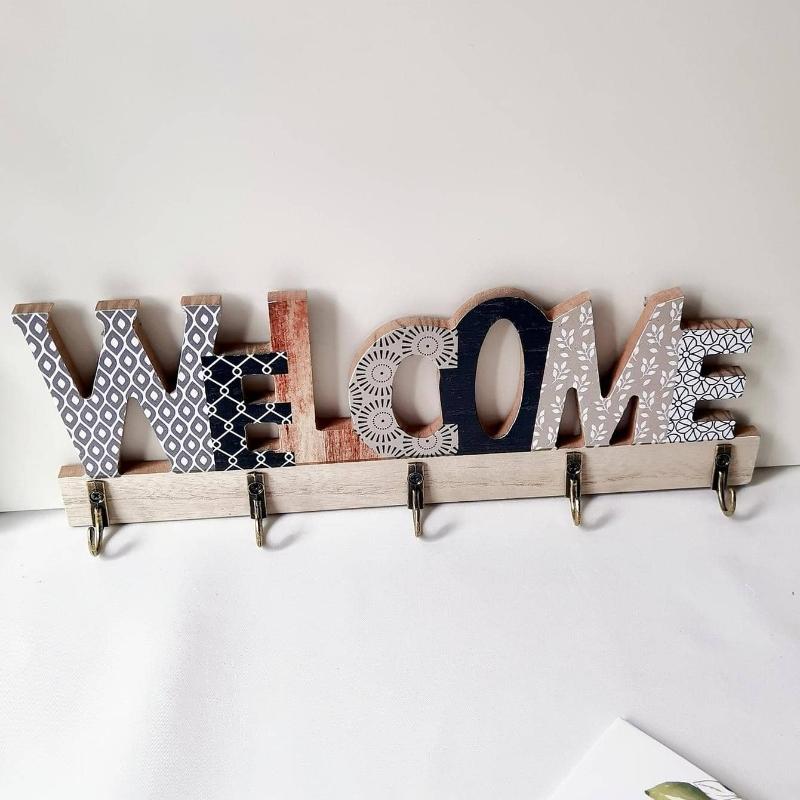 1ks Hák na zeď s designem písmen "Rodina", Domácí dekorace