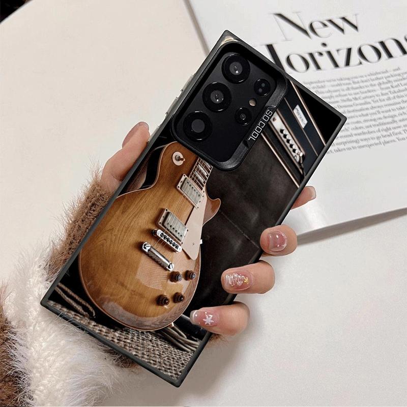 Guitar Retro Rock Music Shockproof Phone Case for Samsung Galaxy S26 Edge S25 Ultra S24 FE S23 Plus S21 Cover Anti Fall Fundas