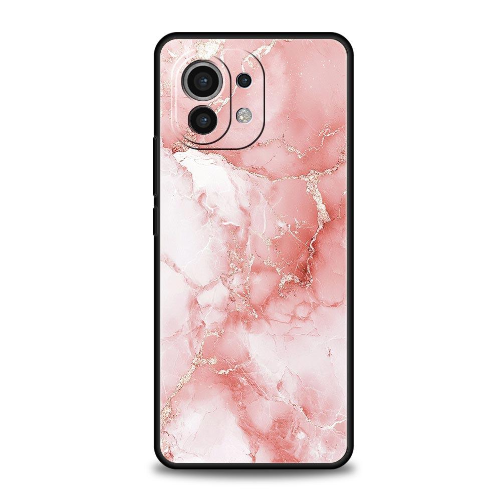 Phone Case For Xiaomi Mi 15 14 13 12 11 Lite 14T 13T 12T 11T Pro Poco X7 X6 X5 X3 Pro F6 F5 F4 Cover Fashion Gold Pink Marble