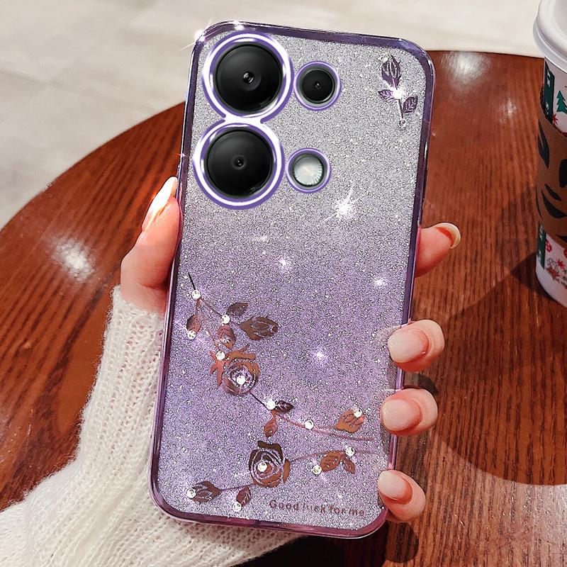 KADEM For Xiaomi Redmi Note 13 5G Cell Phone Cases Flower Design Soft TPU Cover