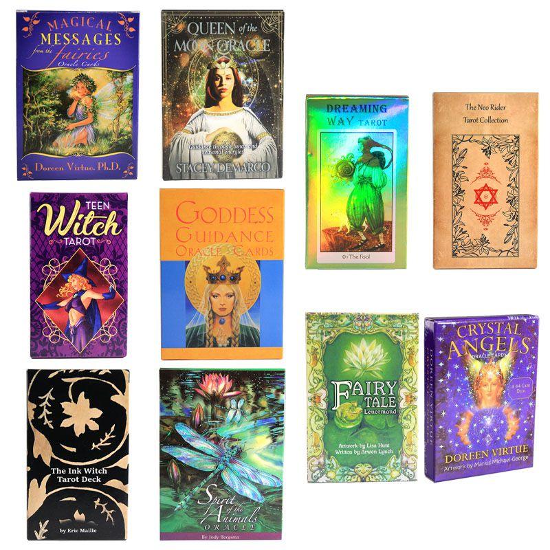 Card Tarot Deck Oracle Board Game Party Witch Fairy Animals Goddess Angels Moon