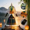 Reverse1999 Liang Yue Cosplay Kostuum Met Satijnen Stof Voor Anime Rollenspel