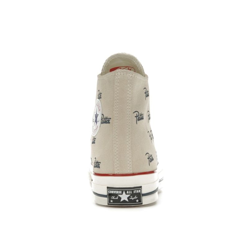 Converse Patta X Chuck 70 High Mini Logo Pack - Natural Ivory Unisex Sneakers Cream Black A12831C