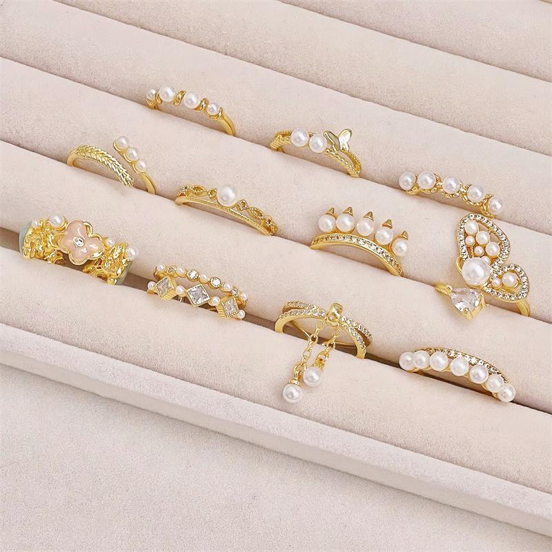 Medieval Gold High-End Sense Elegant Fashion Open Ring Cold Wind Light Luxury Geometric Index Finger Ring Female