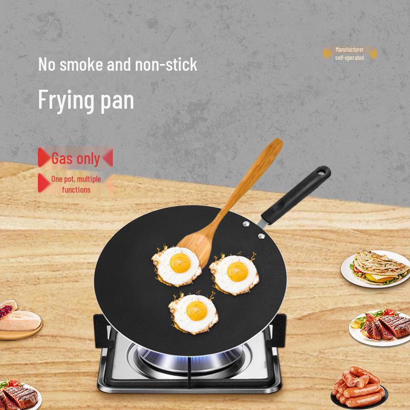 Household Aluminum Pancake & Egg Frying Pan - Versatile for Breakfast, Pizza, and More.