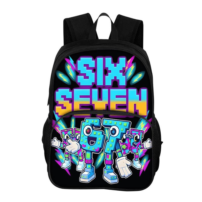 67 Printed School Backpack With Breathable Pu Material For Middle School Students