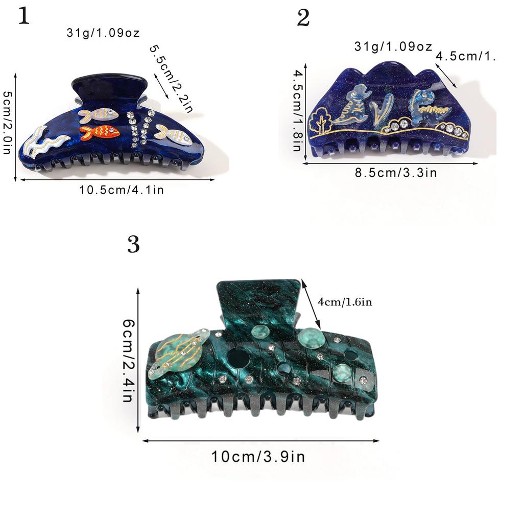 Practical Acrylic Hair Claw Clip With Unique Shark Design For Women Fashion Hair Accessory For Home Office Party