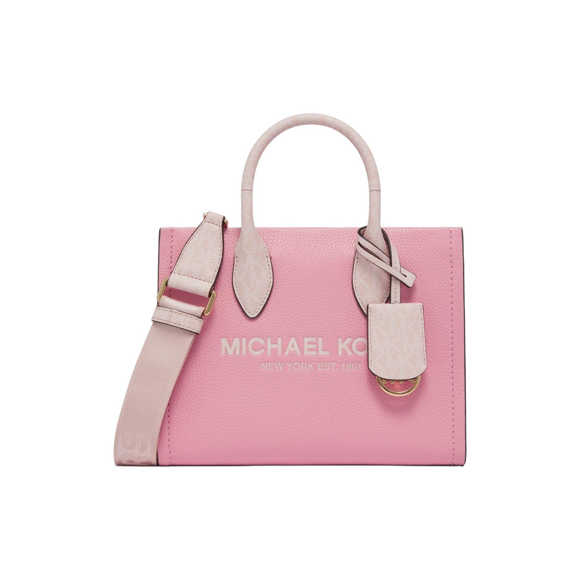 Michael Kors MK Mirella Metal Ornament Leather And Faux Leather Shoulder Crossbody Handbag Small Women handbags Pink 35R4G7ZC5L-637 Basic Set (Bag+Dust Bag)