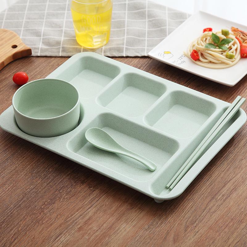 

Ceramic Dividing Dinner Plate Breakfast Fruit Tray White Porcelain Restaurant Home Divided Food Dishes Adult Tableware зелений