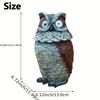 YZYOE LED Owl Outdoor Decorative Cute Resin Owl Garden Landscape Solar-powered Lamp, Light, Light.