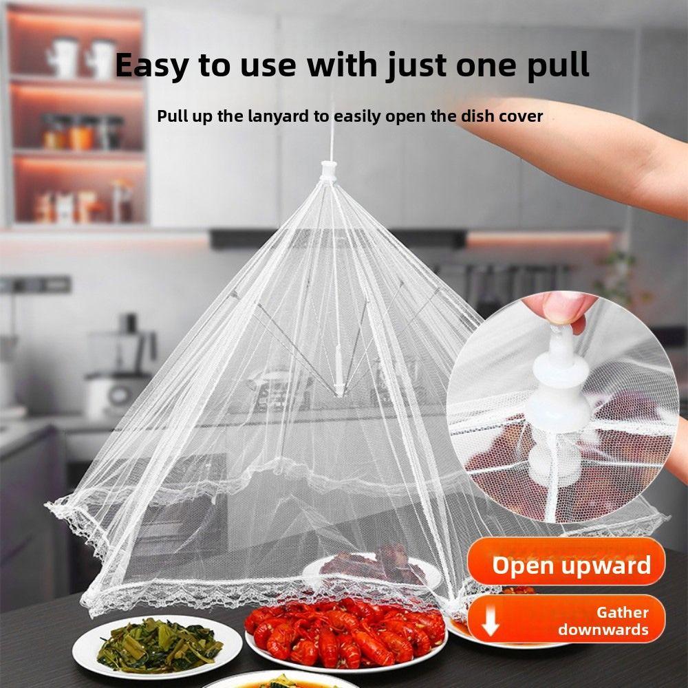 Durable Foldable Food Covers Breathable Dustproof Dining Table Mesh Cover Anti Fly Mosquito Fruit Picnic Protect Net