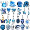 Purple Charm Bead Charms Authentic Copper Blue Cute Marine Life Robot Sea Heart Bead Charms Pendants Do It Yourself Bracelets Necklaces Jewellery