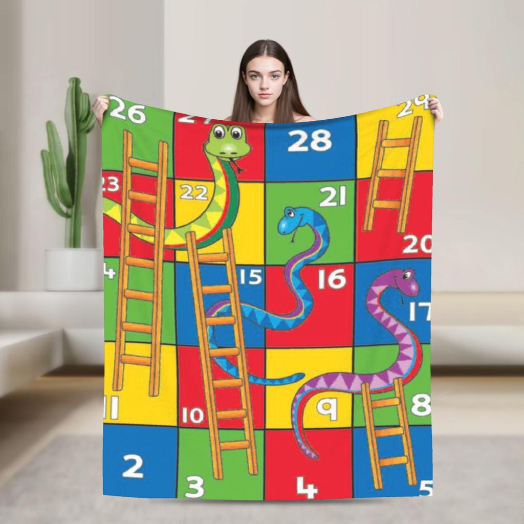 Snakes and Ladders Blanket Soft Funny Plush Bedding Throws For Living Room Picnic Flannel Bedspread Bed Cover