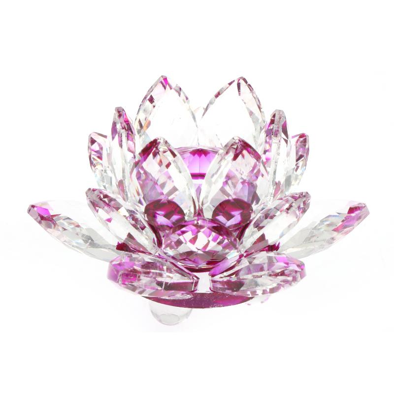 

Quartz Crystal Lotus Flower Crafts Glass Paperweight Fengshui Ornaments Figurines Home Wedding Party Decor Gifts Souvenir 60mm