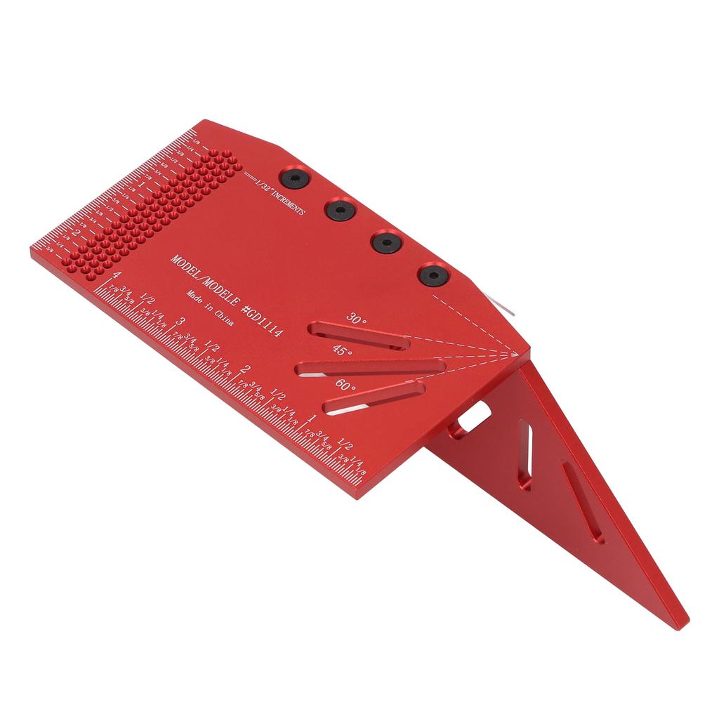 3D Multi Angle Measuring Ruler Imperial Scale 30 45 60 90 Degree Scribing Ruler Woodworking Square P