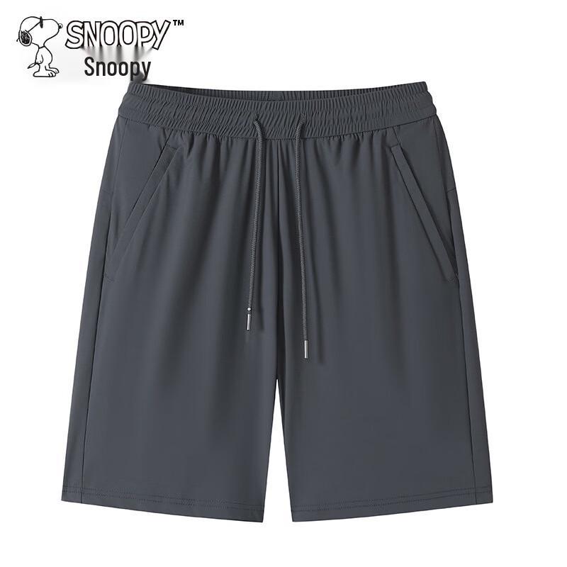 SNOOPY Men s Ice-Feel Quick-Dry Knee-Length Sports Shorts 6XL