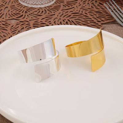 Serviettenring mit unregelmäßiger Form, rostfrei, korrosionsbeständig, glatte Kante, verformt sich nicht leicht, Party-Serviettenschnalle, Dekoration