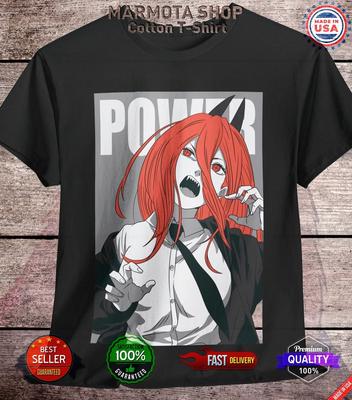 Power Chainsaw Man Shirt Waifu Ecchi Anime Tee T-Shirt Kawaii Unisex All Size