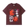 275 GSM Washed T-shirts 100% Cotton Chainsaw Man V37 Pochita Print Unisex Heavy Cotton T Shirt