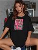 T-shirt imprimé oversize style Y2K: Panthère rose