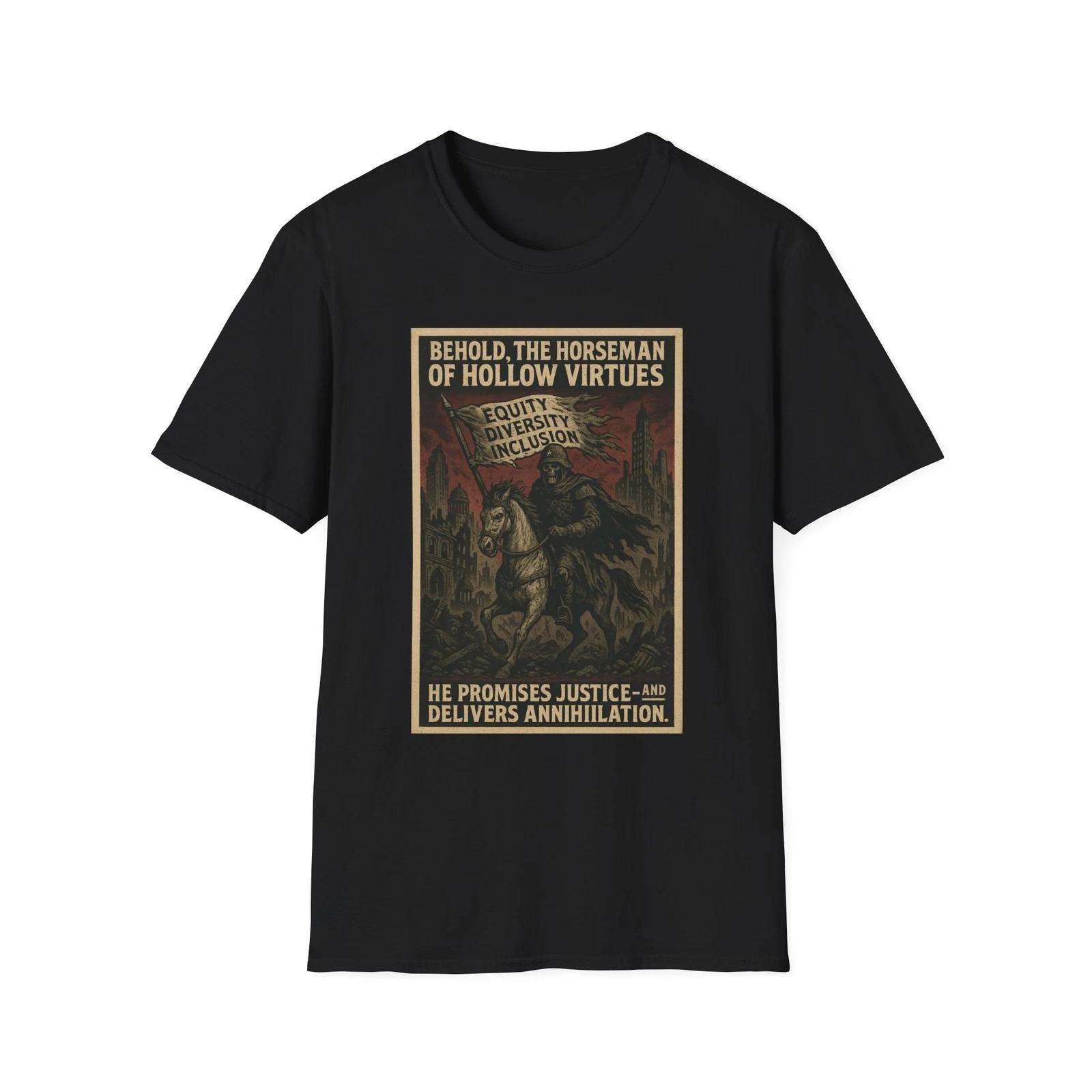 The Horseman of Hollow Truths Shirt, Anti-Marxist American Pride Tee 4XL