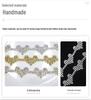 Handmade Heart Rhinestone Claw Chain for DIY Clothing and Decoration